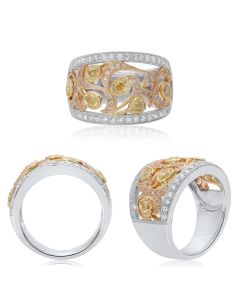 Tri-Colored Diamond Ring