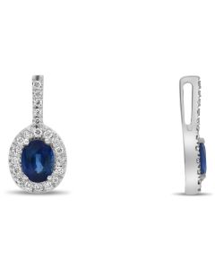 Oval Sapphire and Diamond Pendant