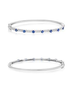Round Sapphire Bangle