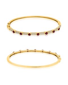 Round Ruby Bangle