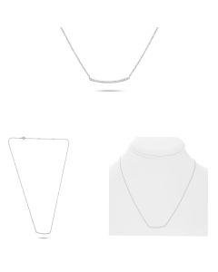 White Gold Smile Necklace with .08-carat Diamonds