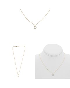 Yellow Gold Initials Necklace D