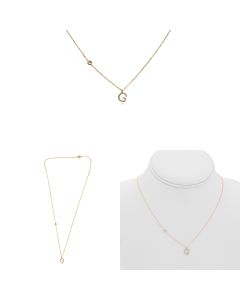 Yellow Gold Initials Necklace G