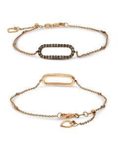 Champagne Diamond Oval Bracelet