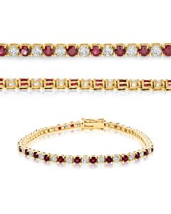 Round Ruby Bracelet