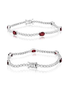 Oval Ruby Bracelet