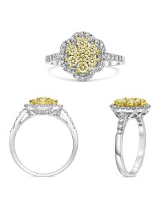 Radiant Fancy Yellow Diamond Ring