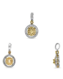 Oval Fancy Yellow Diamond Pendant