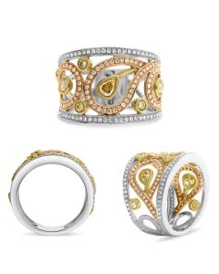 Pear Shape Fancy Yellow Diamond Ring