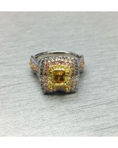 Radiant Fancy Yellow Diamond Ring