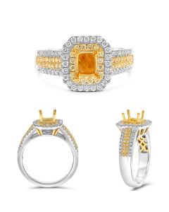 Radiant Fancy Yellow Diamond Ring