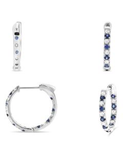 Round Sapphire Earring