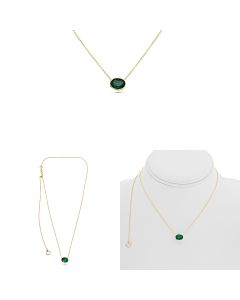 Oval Emerald Necklace