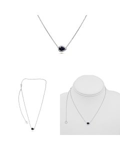 Pear Shape Sapphire Necklace