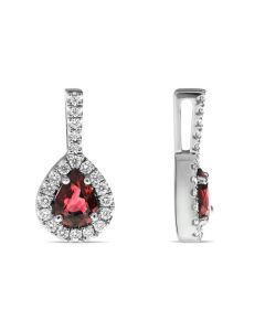 Ruby and Diamond Pendant in White Gold