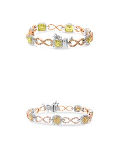 Cushion Fancy Yellow Bracelet