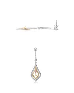 Pear Shape Fancy Yellow Diamond Earring