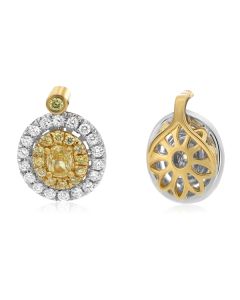 Oval Fancy Yellow Diamond Pendant
