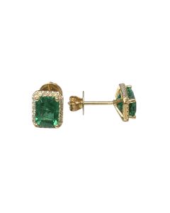 Emerald Cut Emerald Earring