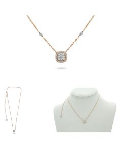 Cushion Diamond Necklace