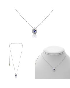 Pear Shape Sapphire Necklace