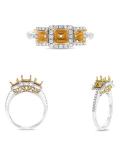 Cushion Fancy Yellow Diamond Ring