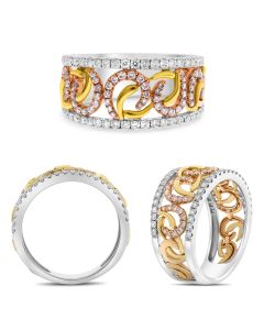 Mixed Shape Pink Diamond Ring