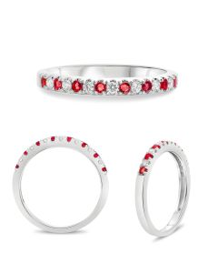 Pave Ruby & Diamond Band