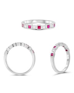 Princess Cut Ruby Ring