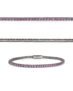 Round Pink Sapphire Bracelet