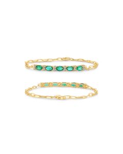 Oval Emerald Bracelet