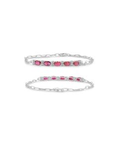Oval Ruby Bracelet