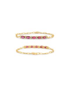 Oval Ruby Bracelet