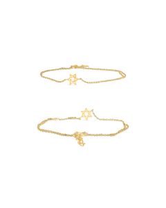 Yellow Gold Star of David Bracelet