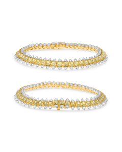 Yellow Diamond Row Bracelet 