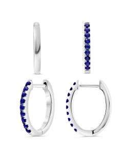 Round Sapphire Earring