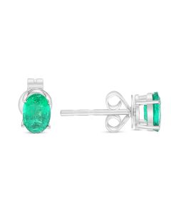 Oval Emerald Earring