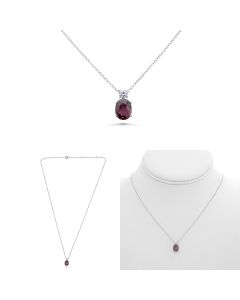 Oval Ruby Necklace