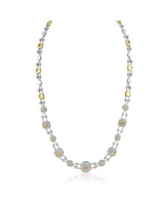 Radiant Fancy Yellow Diamond Necklace