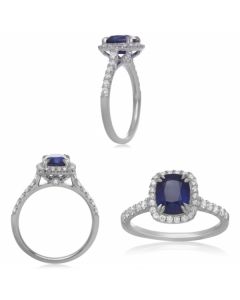 Cushion Sapphire Ring