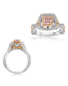 Cushion Pink Diamond Ring