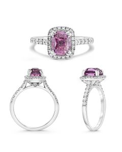 Cushion Pink Sapphire Ring