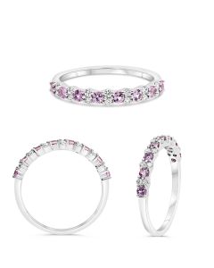 Round Pink Sapphire Ring