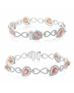 Mixed Shape Pink Diamond Bracelet