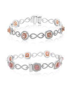 Mixed Shape Pink Diamond Bracelet