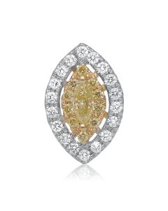 Marquise Fancy Yellow Diamond Pendant