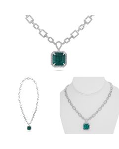 13.04 ct Emerald Necklace 