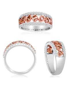 Mixed Shape Champagne Diamond Ring