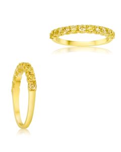 Round Fancy Yellow Diamond Ring