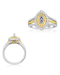 Marquise Fancy Yellow Diamond Ring